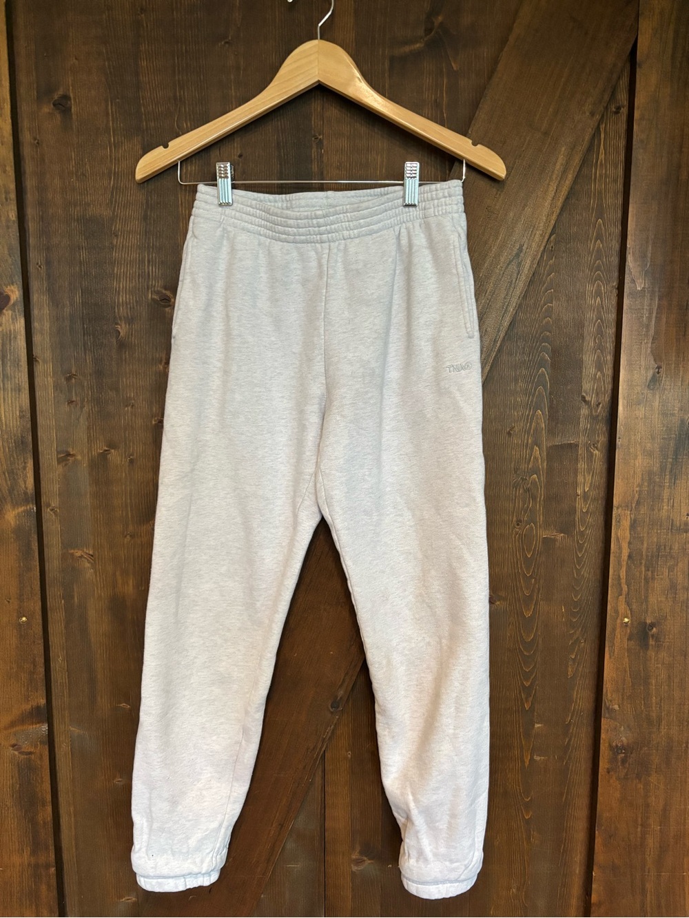 TNA Light Gray Cozy Track Pants